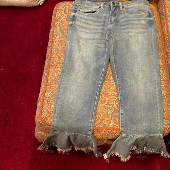 NWOT Blank NYC Cropped Denim Jeans with flare detailing. Vintage Denim!!! - Picture 1 of 5